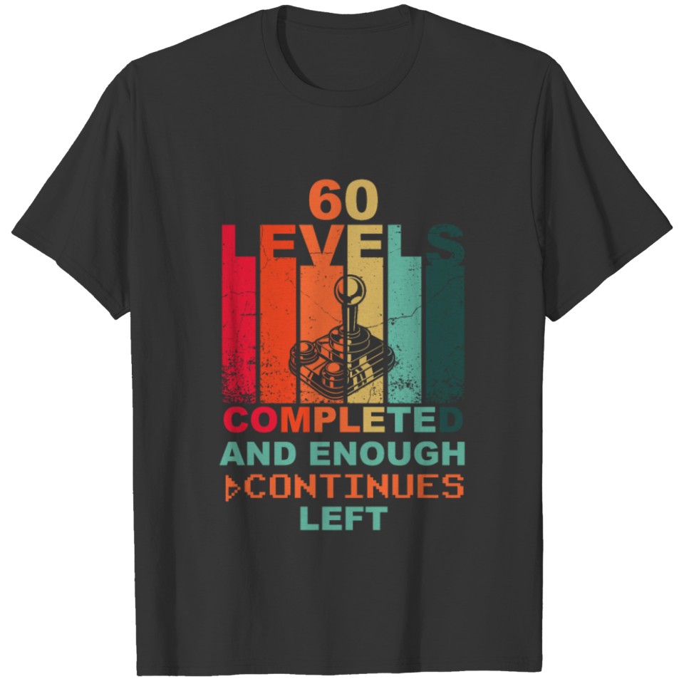 60 Birthday Joystick Retro Gamer T-shirt