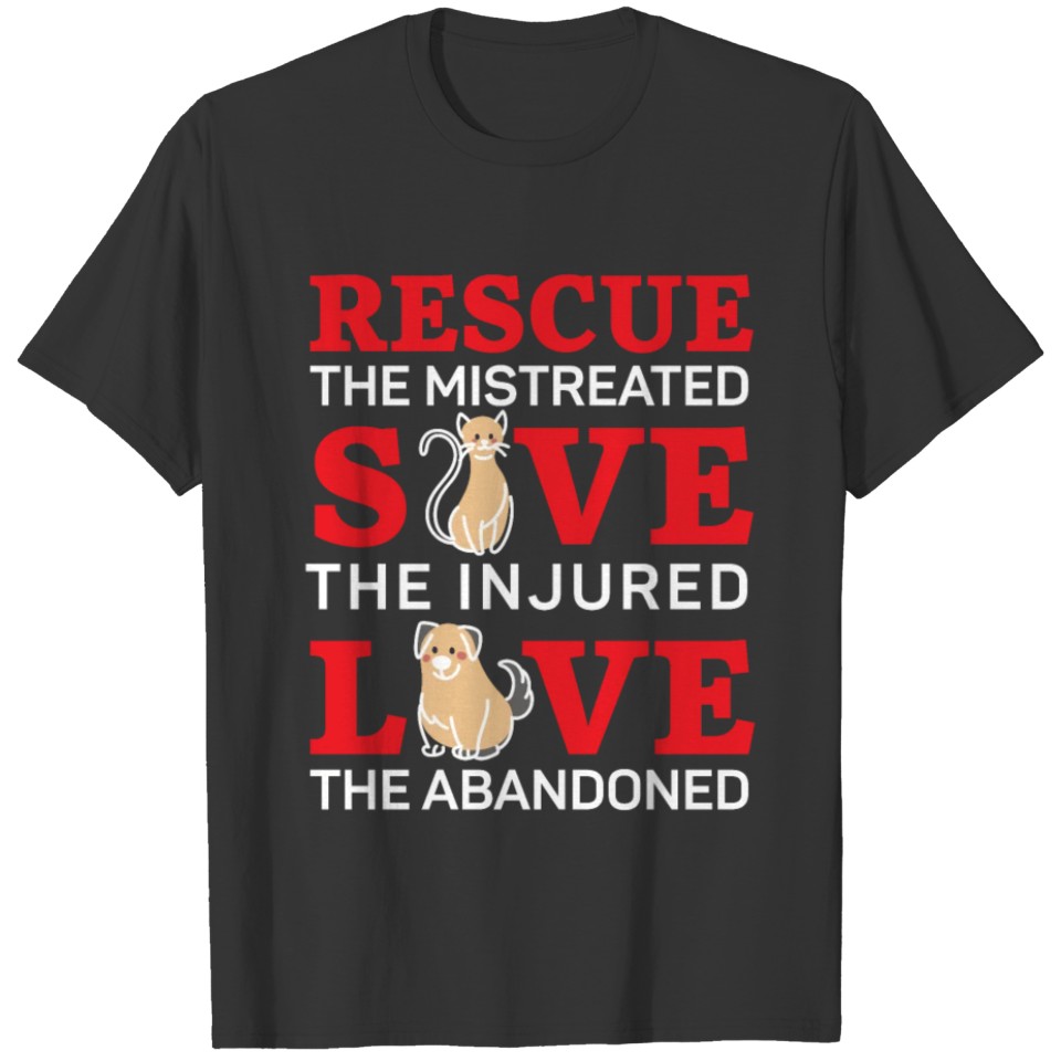Animal Rescue Animal Rights Animal Adoption T-shirt