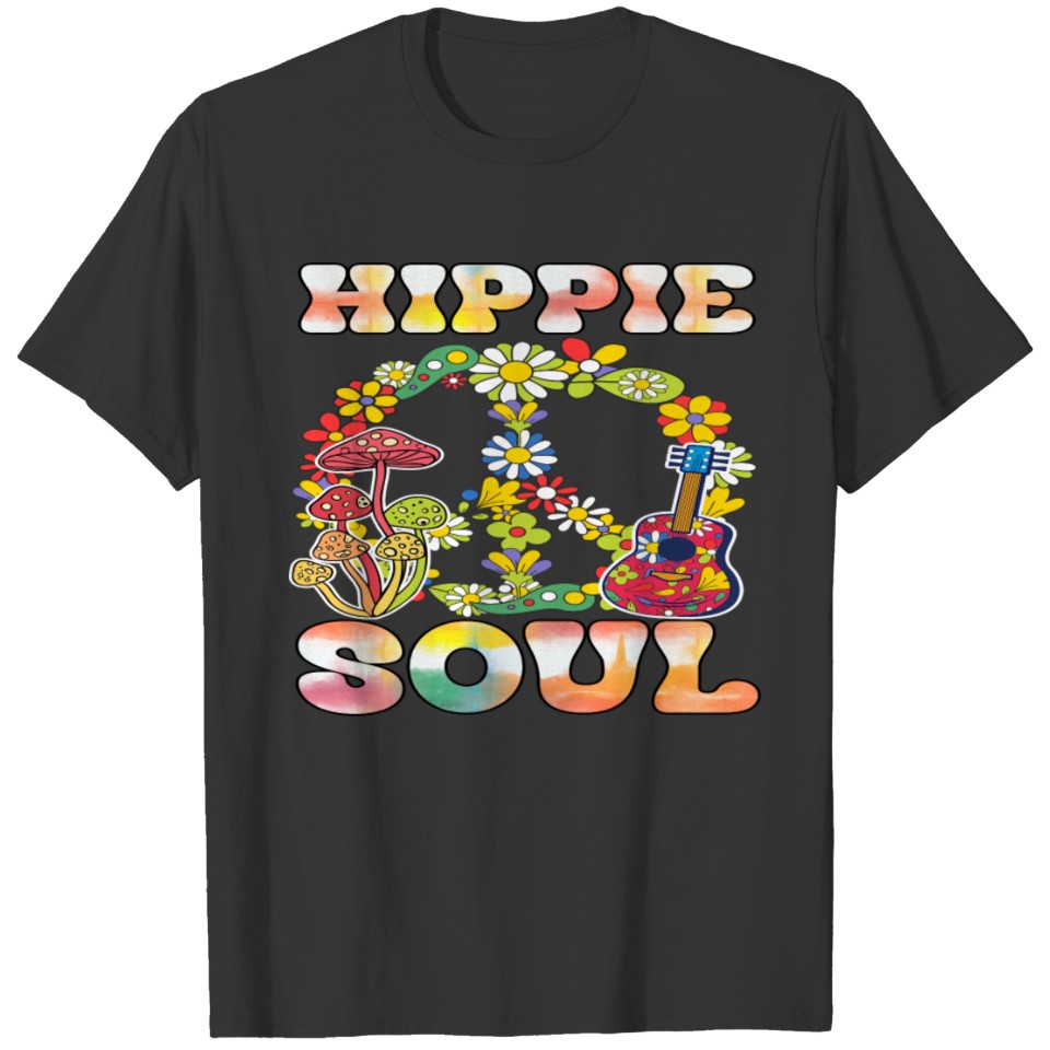 Hippie Flower Peace Love Happy Soul T-shirt
