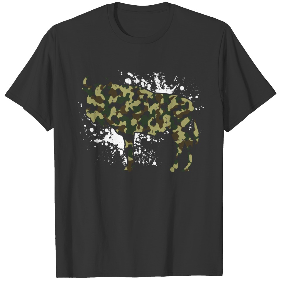 Camouflage Wildebeest GNU Wildlife Animal Military T Shirts