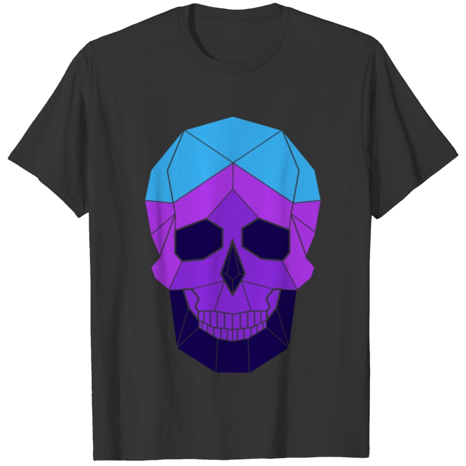 Geometric Cool Skull Poster T-shirt