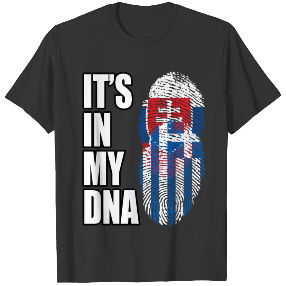 Slovak And Greek Vintage Heritage DNA Flag T-shirt