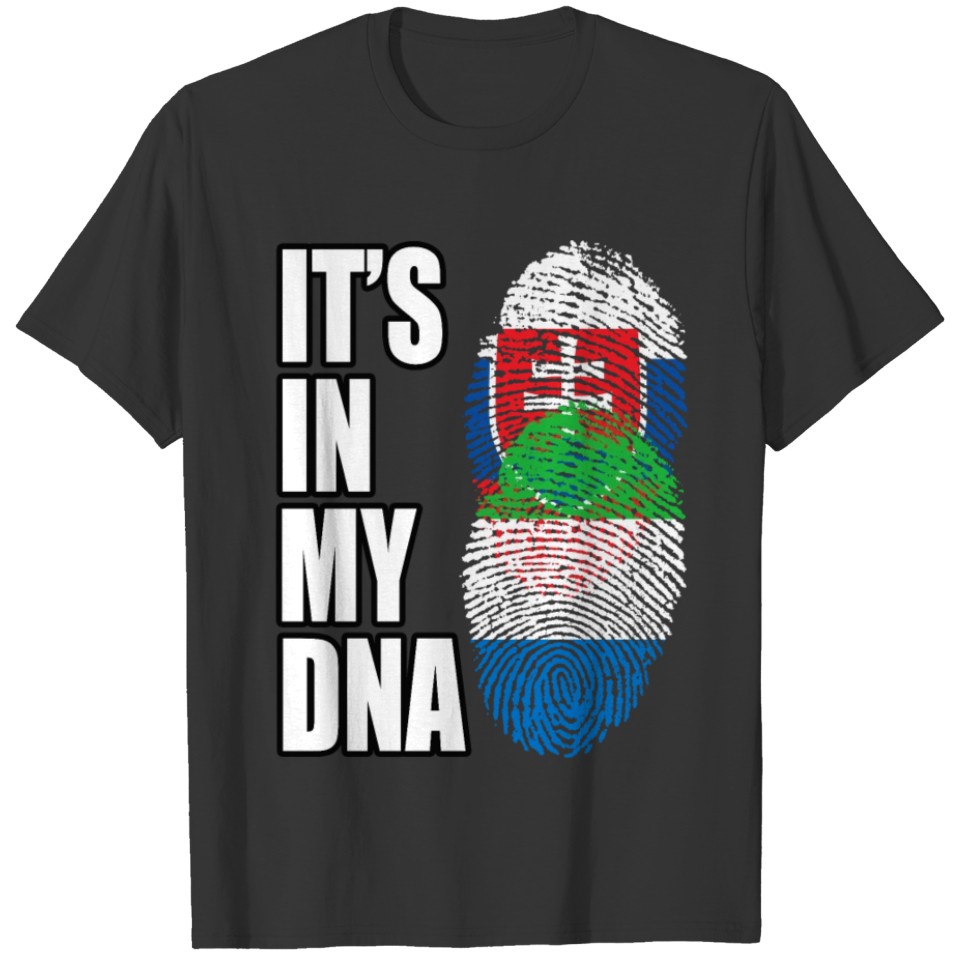 Slovak And Sierra Leonean Vintage Heritage DNA Fla T-shirt