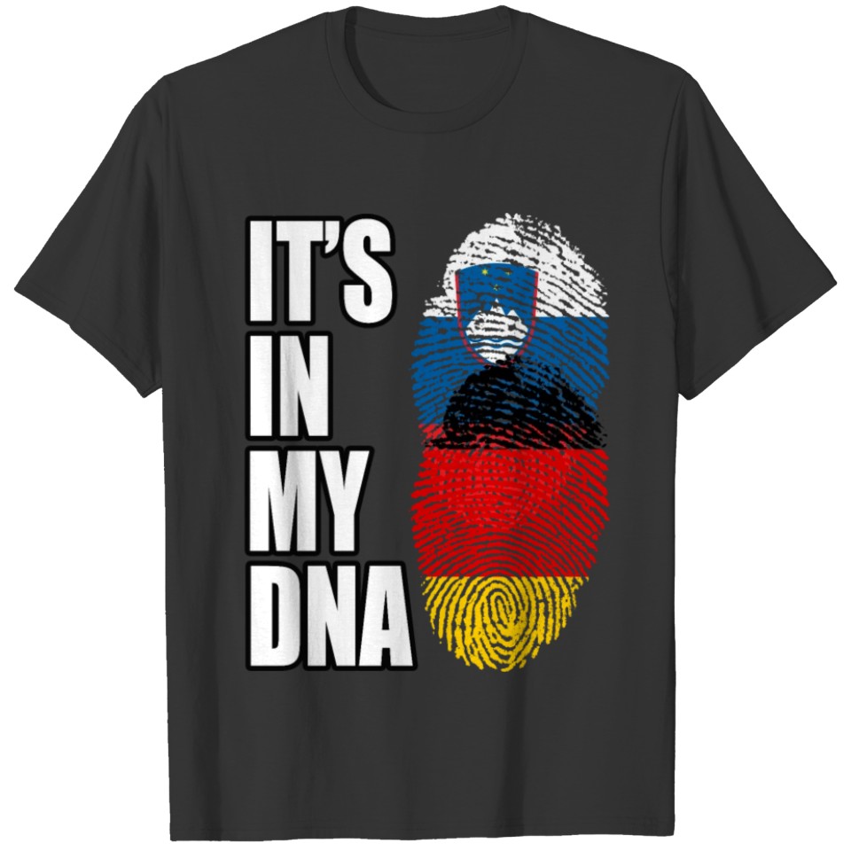 Slovenian And Georgian Vintage Heritage DNA Flag T-shirt