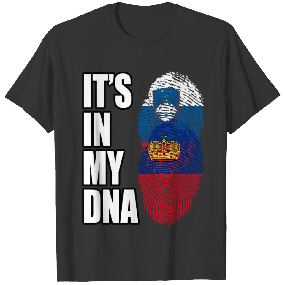Slovenian And Liechtensteiner Vintage Heritage DNA T-shirt