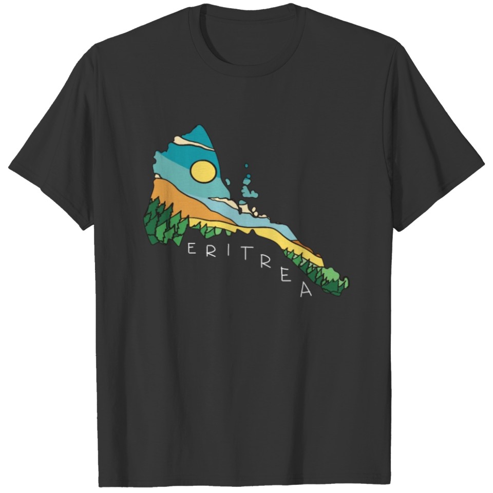 Eritrea Landscape Map Art T-shirt