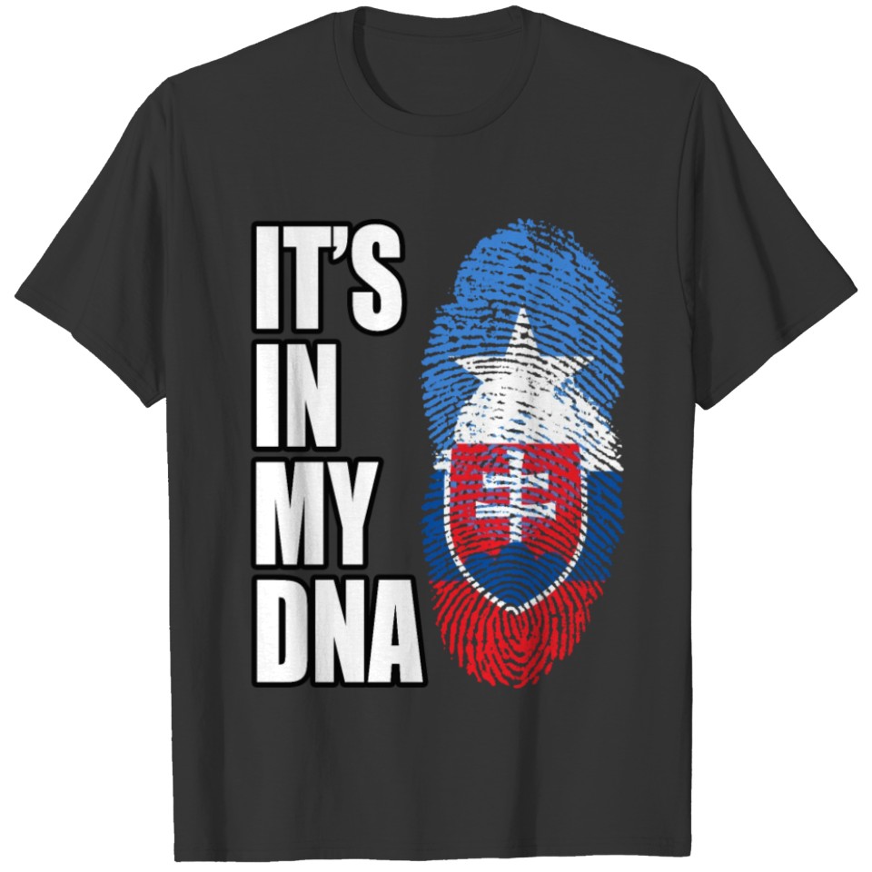Somali And Slovak Vintage Heritage DNA Flag T-shirt