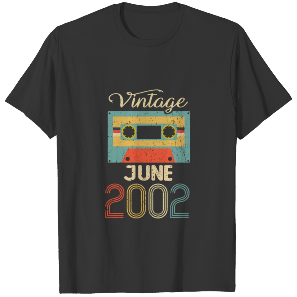 Vintage June 2002 20th Birthday 20 Year Gift T-shirt