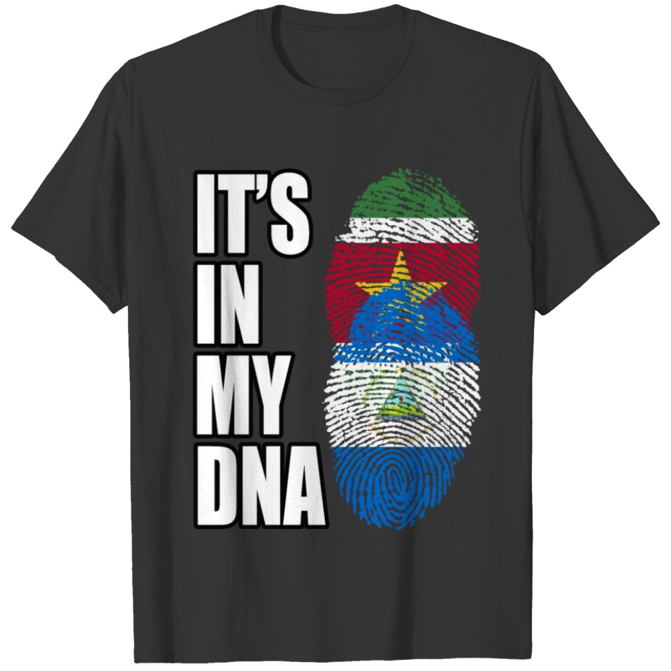 Surinamese And Nicaraguan Vintage Heritage DNA Fla T-shirt