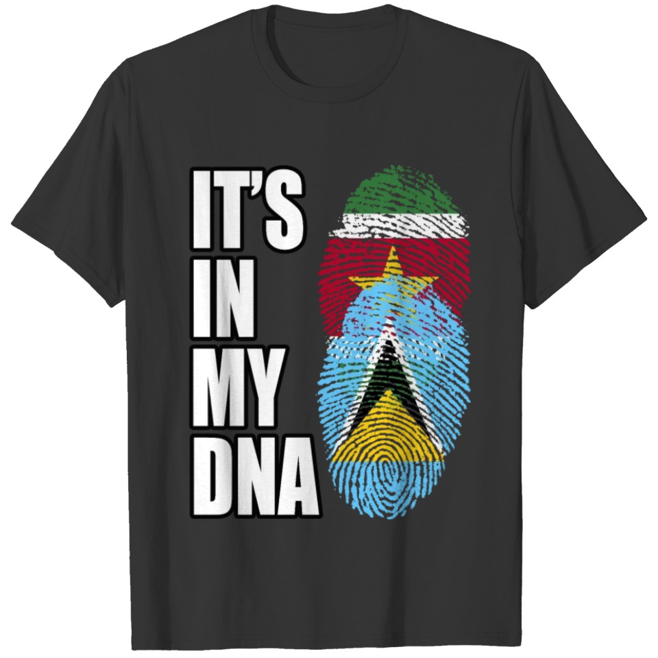 Surinamese And Saint Lucian Vintage Heritage DNA F T-shirt