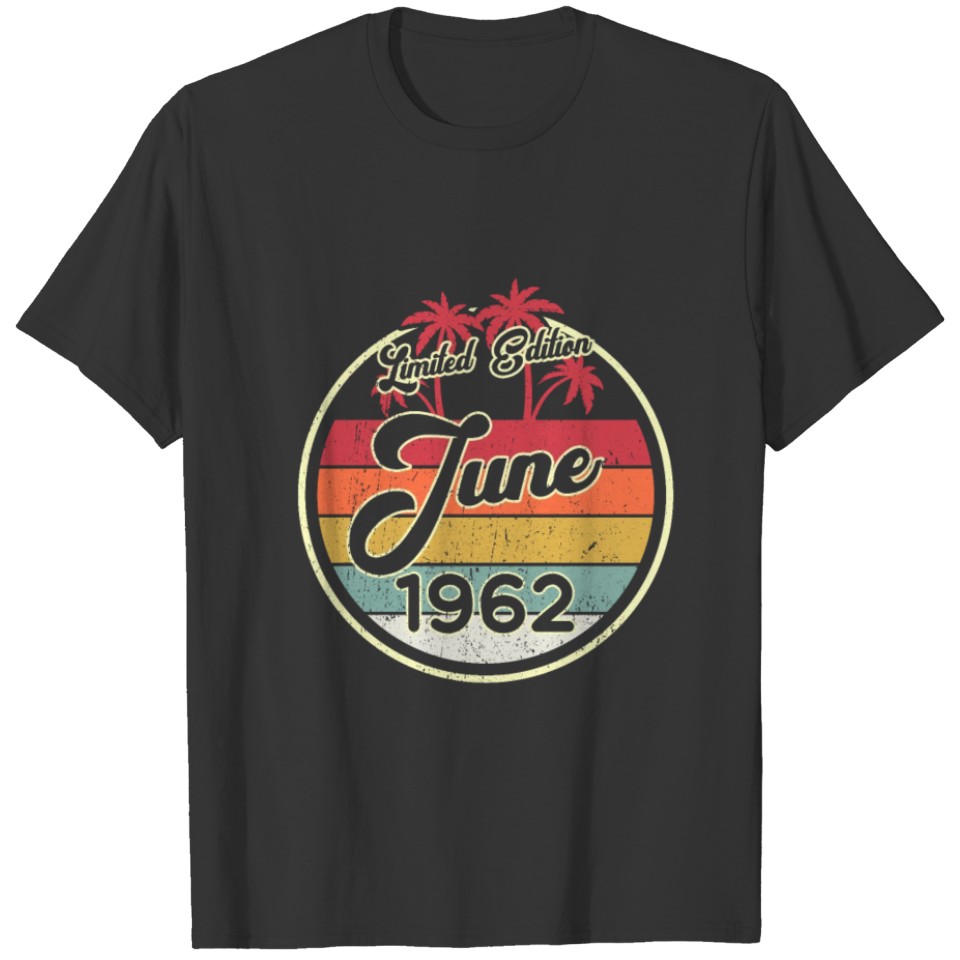 Vintage 80s June 1962 60th Birthday Gift Idea T Shirts