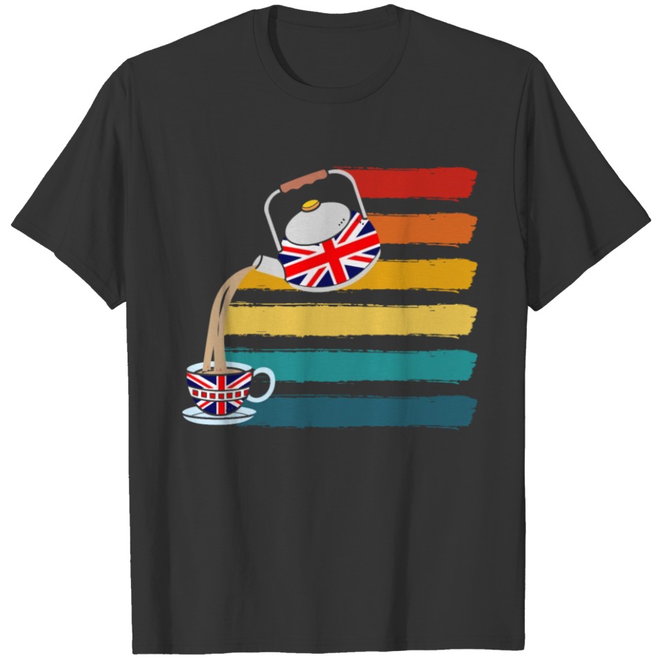 Union Jack Flag with Tea cup T-shirt