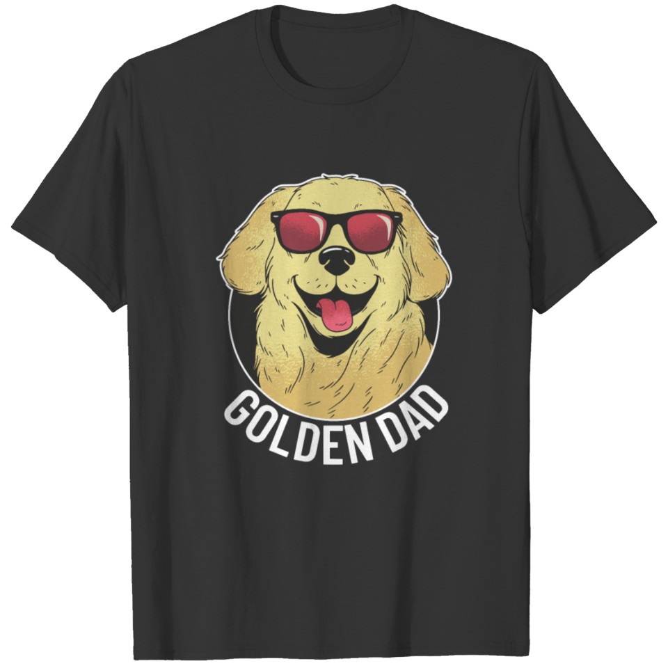 Golden Dad Pet Golden Retriever Dog Men's Golden T-shirt