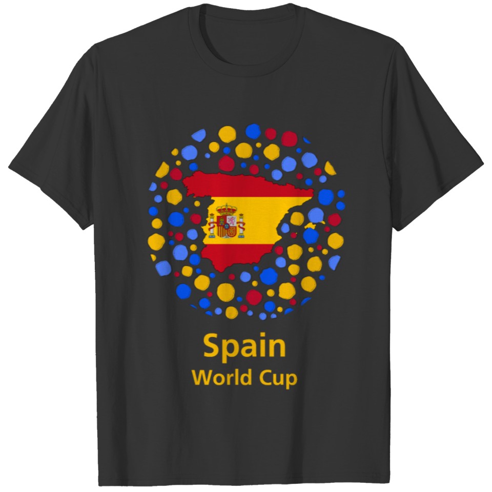 Spain Football team in world cup T-shirt
