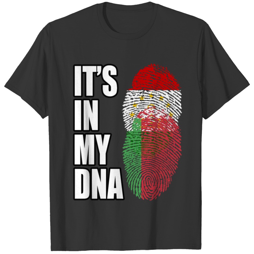 Tajikistani And Belarusian Vintage Heritage DNA Fl T-shirt