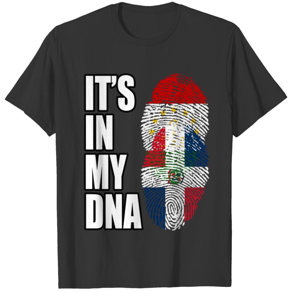Tajikistani And Dominican Vintage Heritage DNA Fla T-shirt