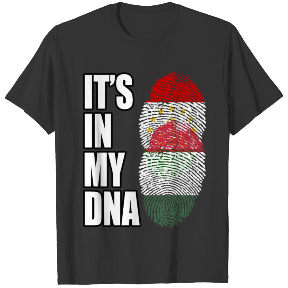 Tajikistani And Hungarian Vintage Heritage DNA Fla T-shirt