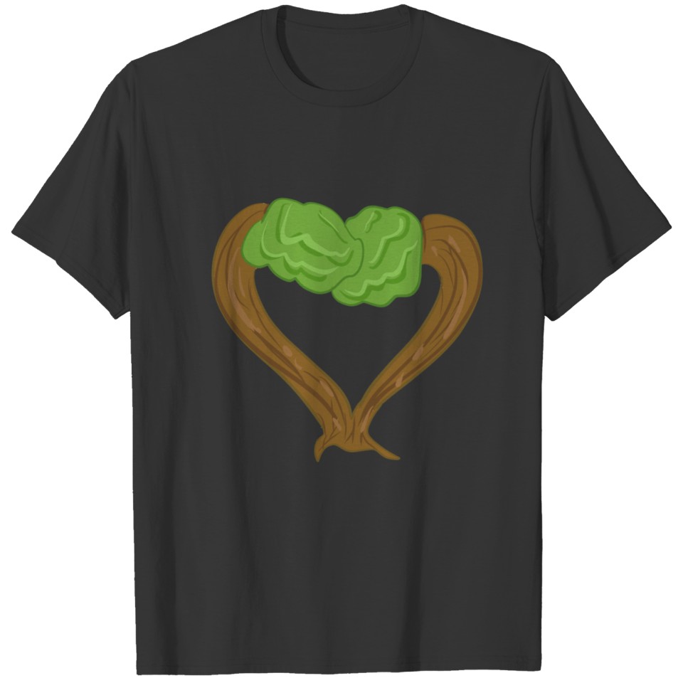 trees heart love nature T-shirt