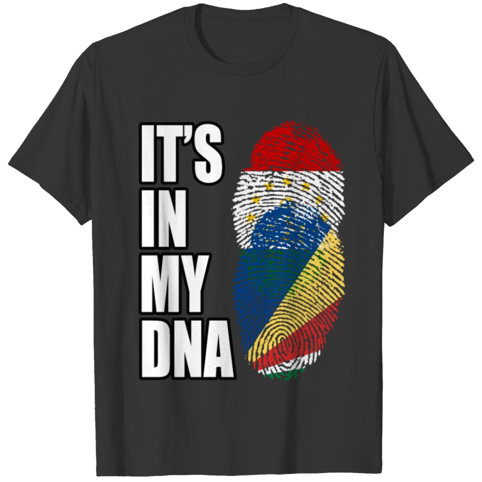 Tajikistani And Seychellois Vintage Heritage DNA F T-shirt