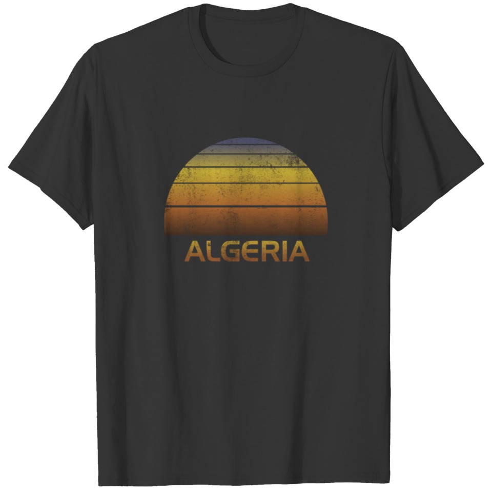 Vintage Algeria Souvenir Africa Sunset Graphic T-shirt