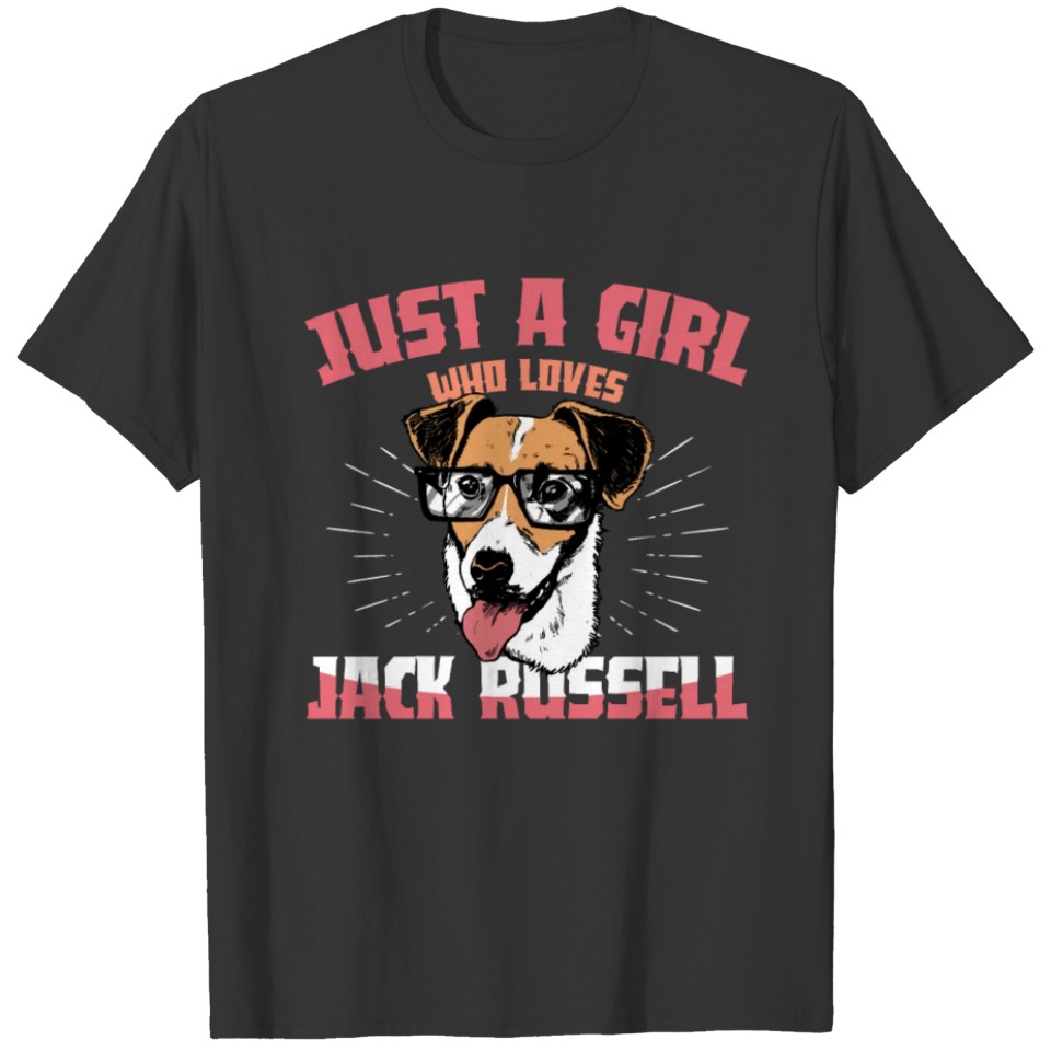 Just A Girl Who Loves Jack Russell Pup Dog Lovers T-shirt