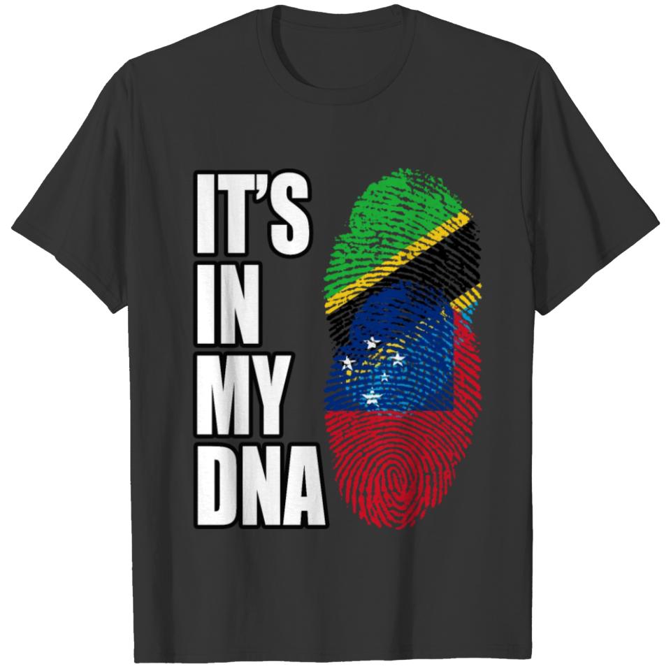 Tanzanian And Samoan Vintage Heritage DNA Flag T-shirt