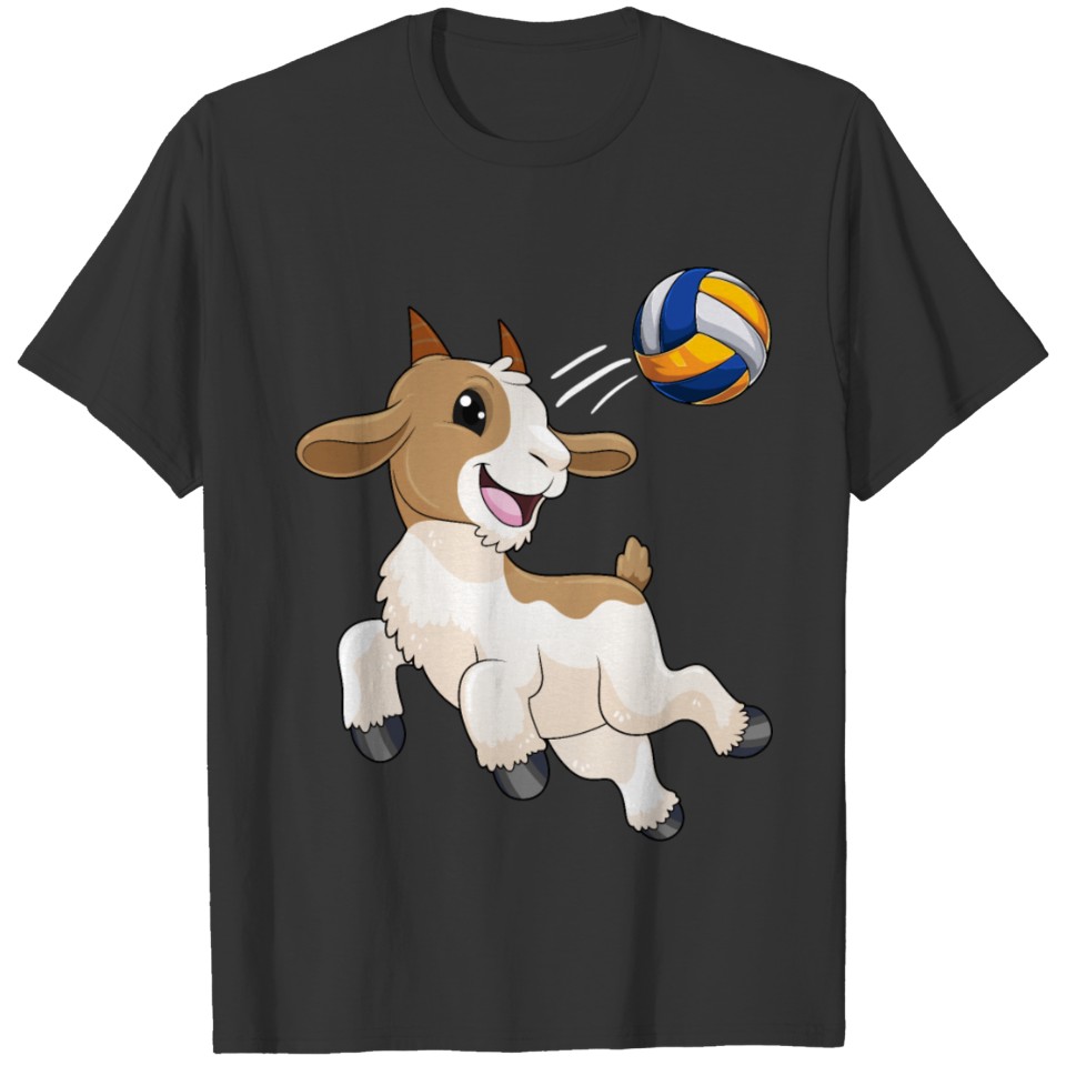 Goat Volleyball Goat Hitting Volleyball T-shirt