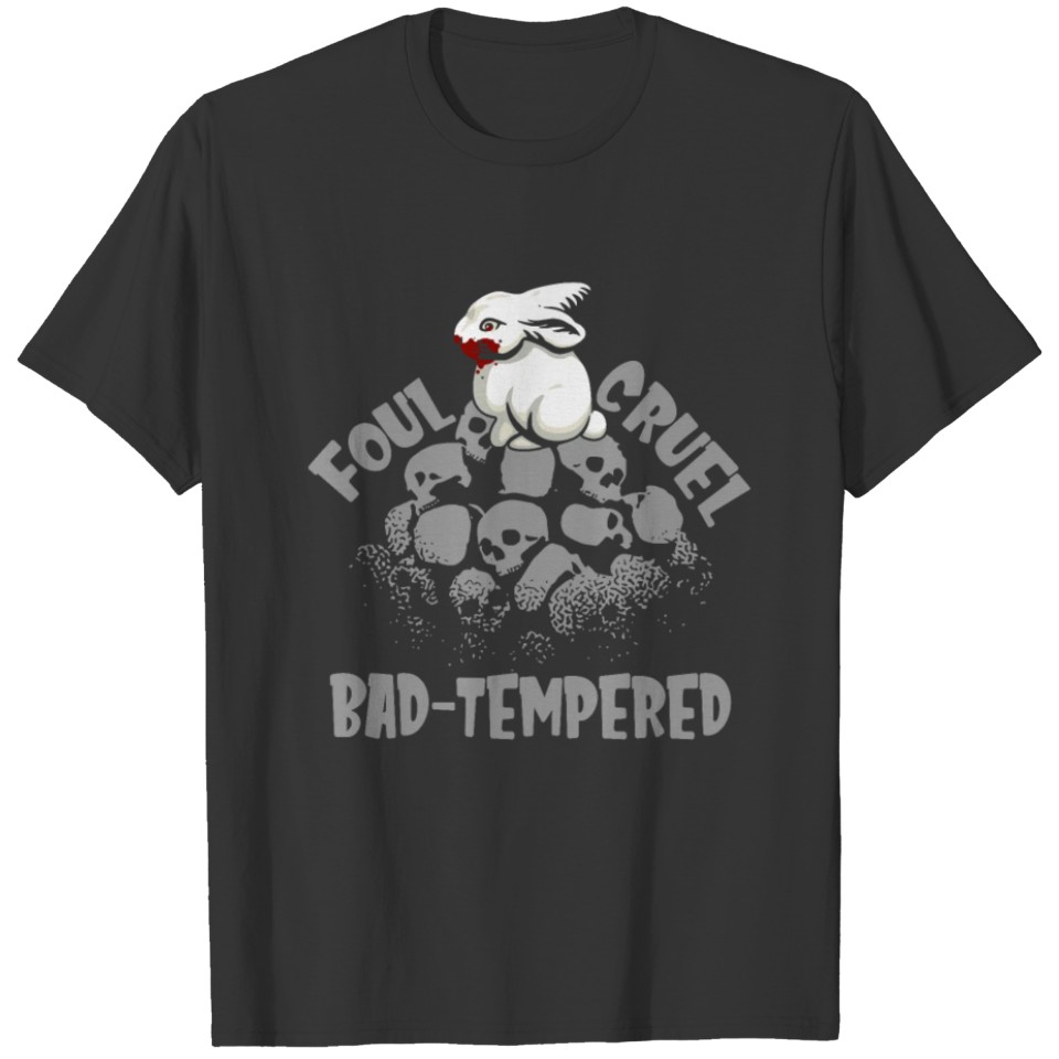 Foul Cruel Bad Tempered Horror Bunny Halloween T-shirt