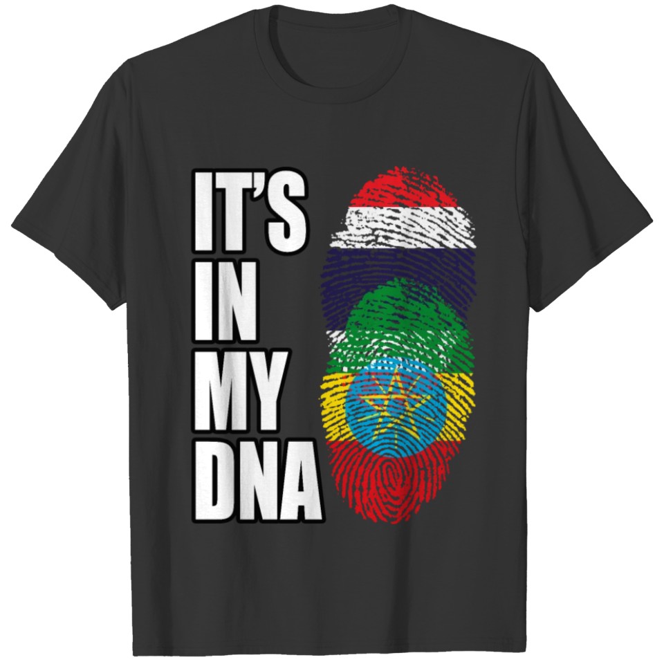 Thai And Ethiopian Vintage Heritage DNA Flag T-shirt