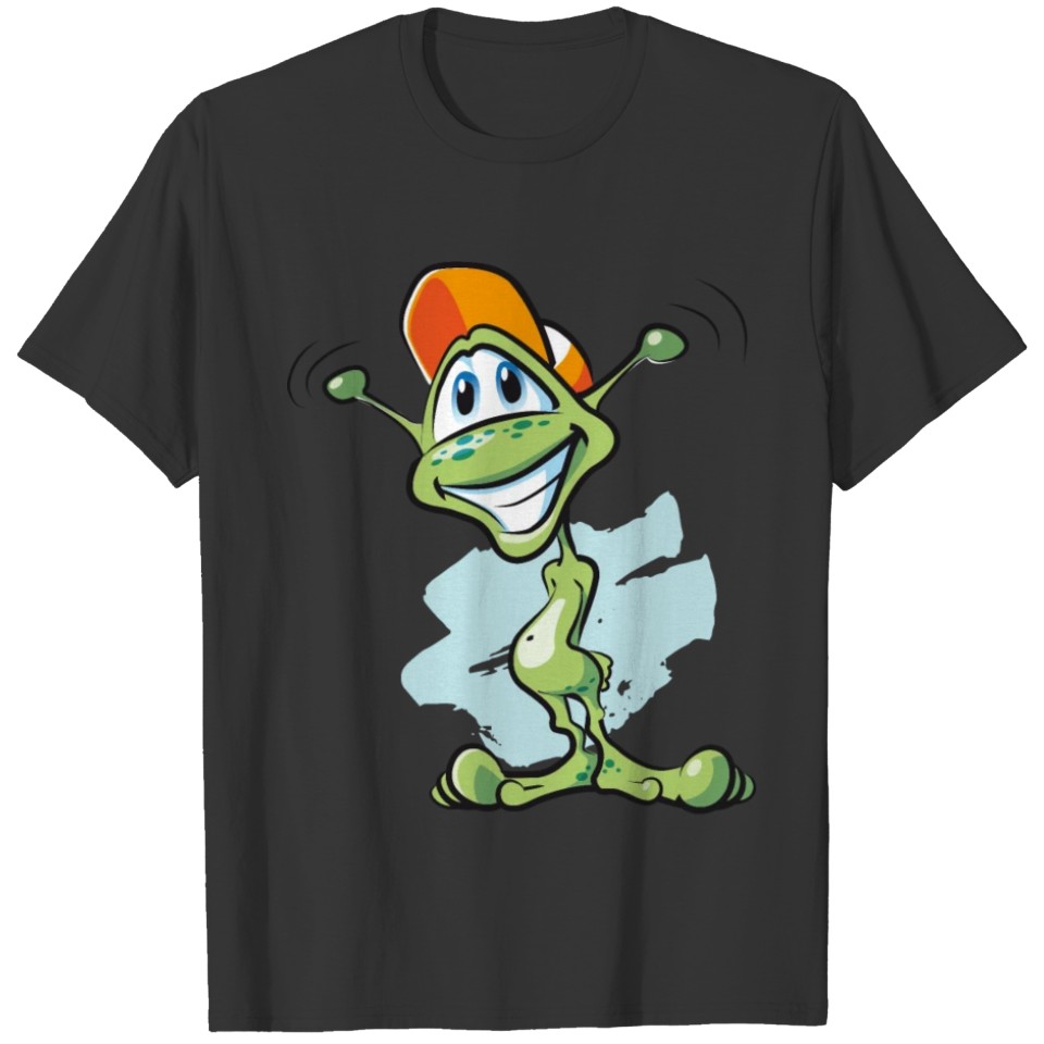Funny alien cartoon with artificial intelligence T-shirt