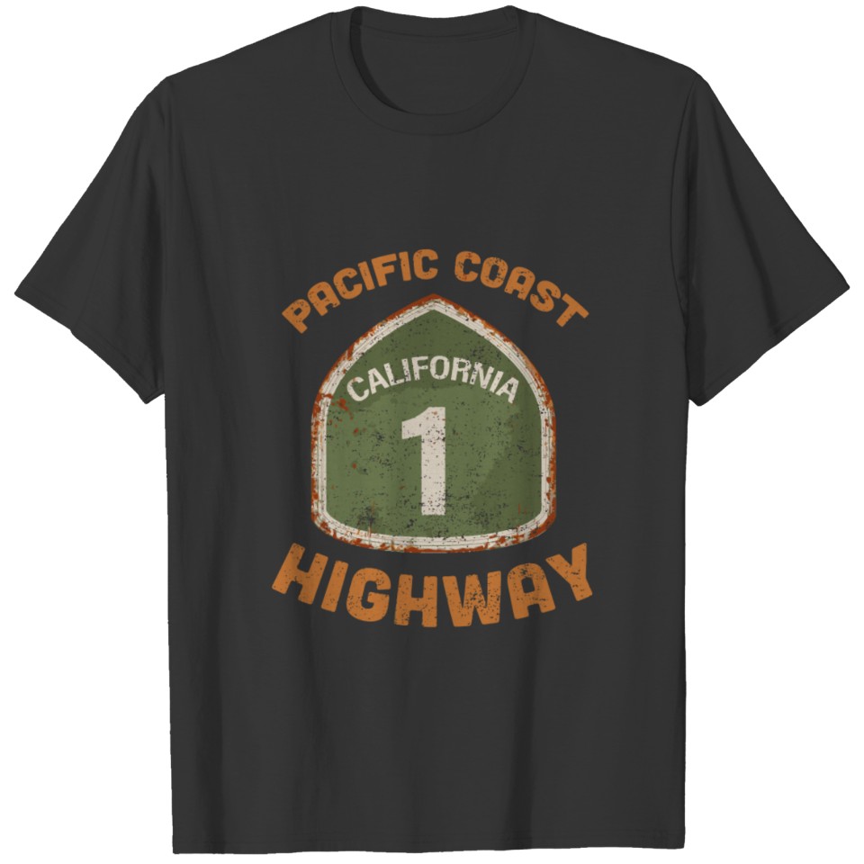 Cali Pacific Coast Highway Route 1 California Souv T-shirt