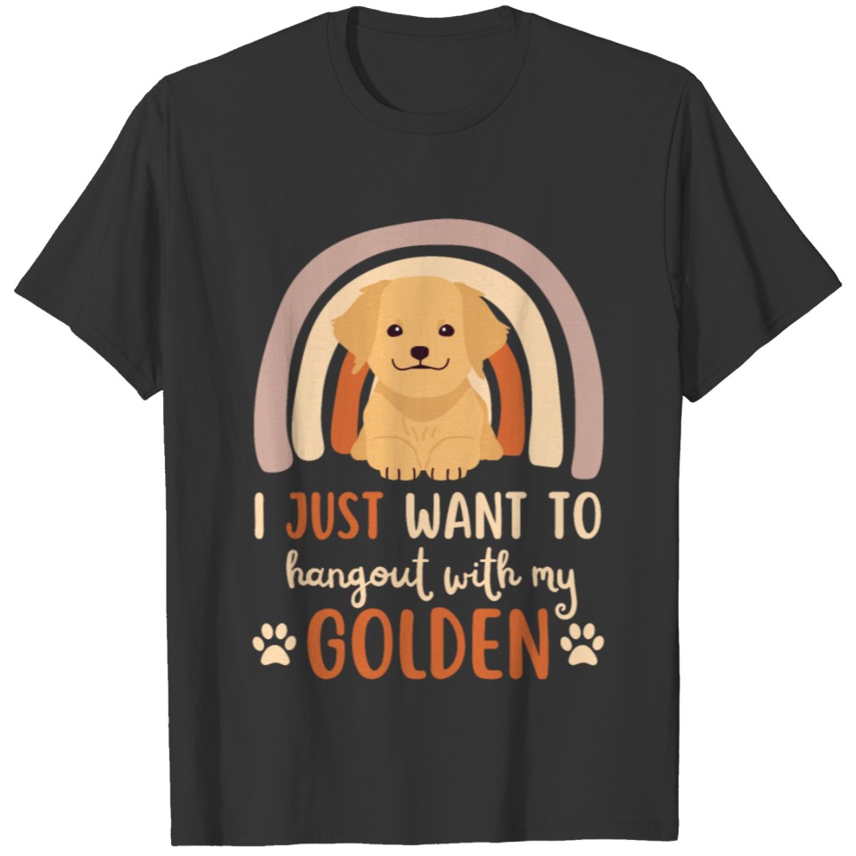 Cute golden retriever lover kawaii T-shirt