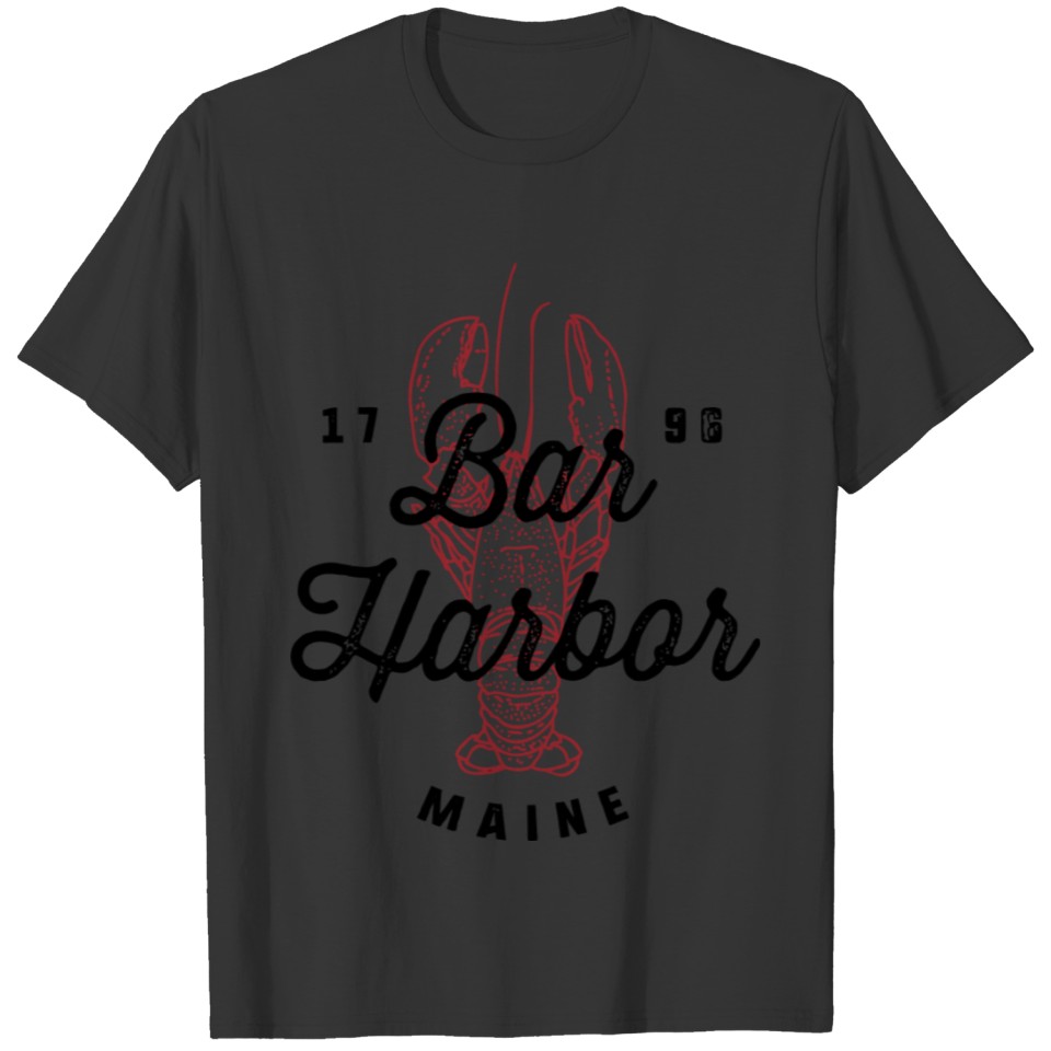 Bar Harbor Maine Souvenir Cool Vintage Lobster T Shirts