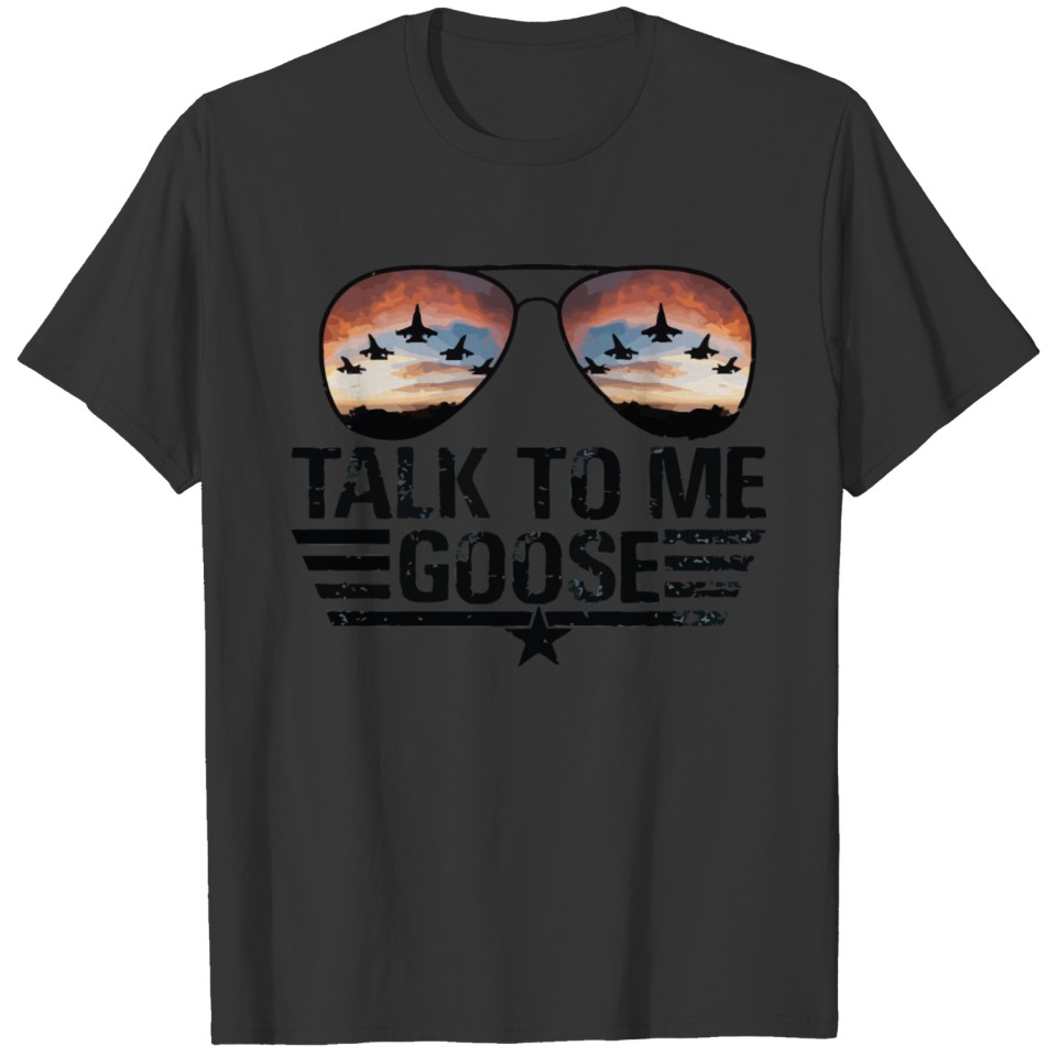 Top Gun Talk To Me Goose Bold Text Stack T-Shirt T-shirt