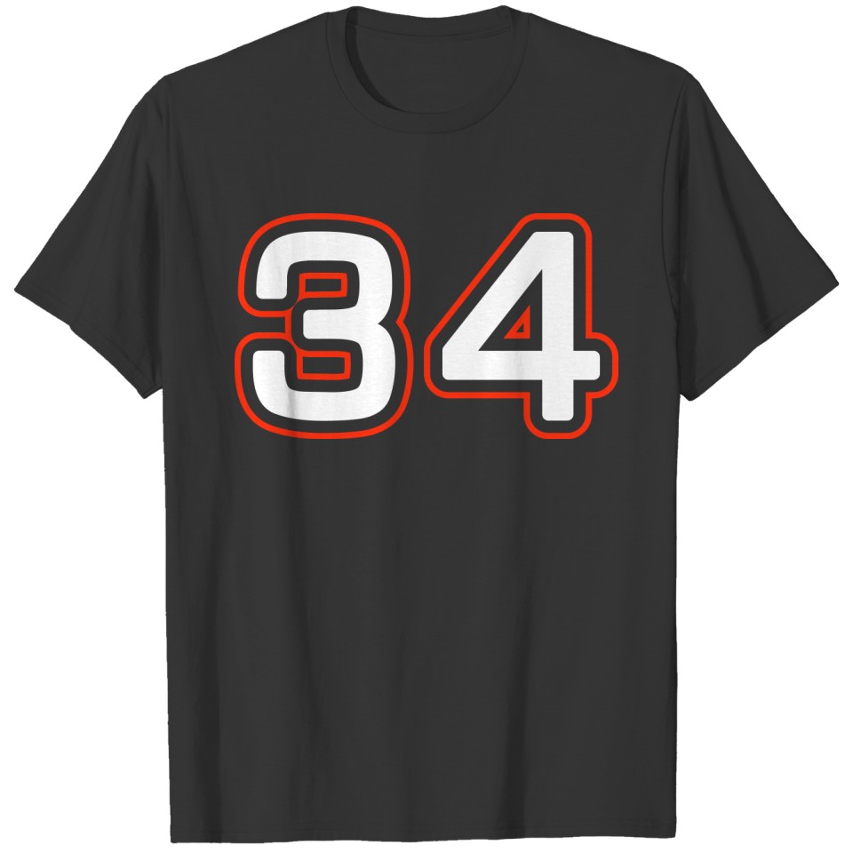 34 Number symbol T-shirt