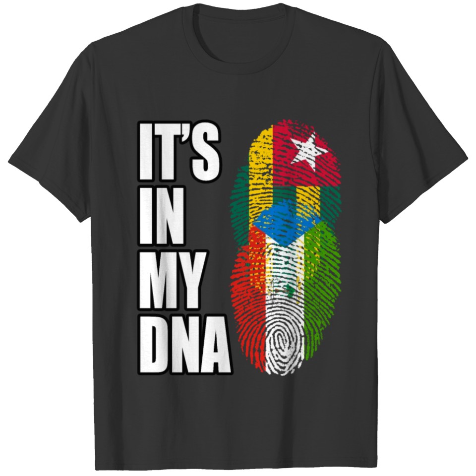 Togolese And Equatorial Guinean Mix Heritage DNA F T-shirt