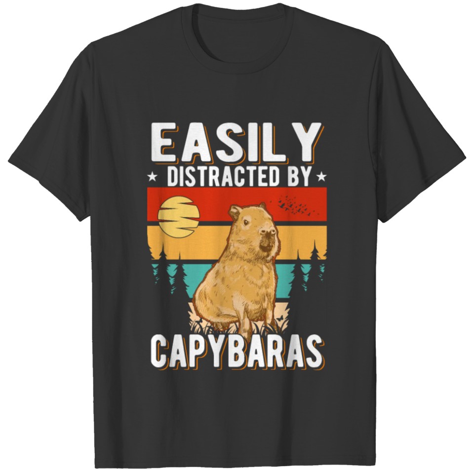 Easily Distracted By Capybaras Capybara T-shirt