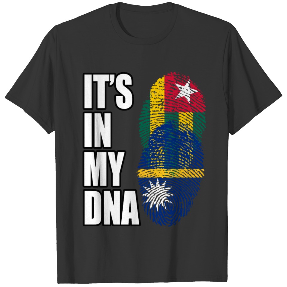 Togolese And Nauruan Mix Heritage DNA Flag T-shirt