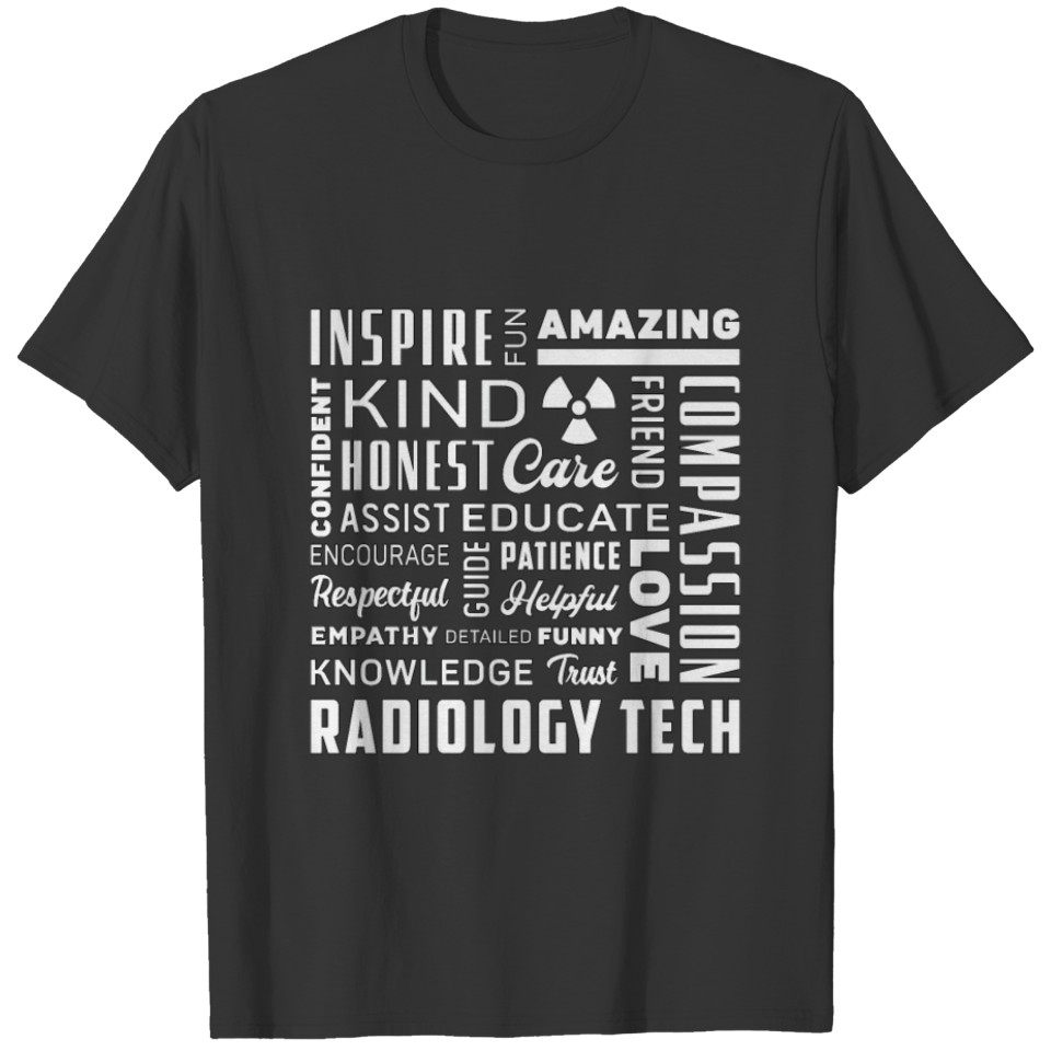 Radiology Tech Technologist Rad Tech X-Ray Techs T-shirt