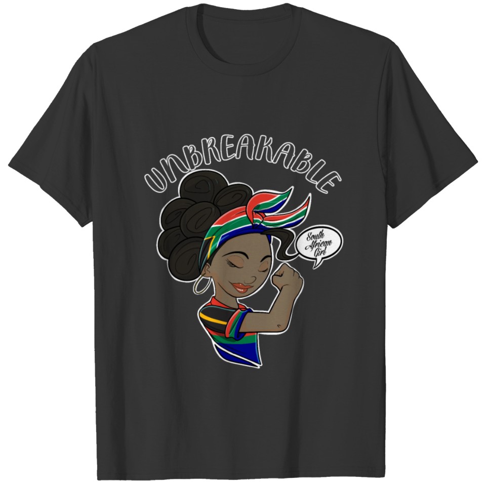 South African Girl Unbreakable I Heritage South T-shirt