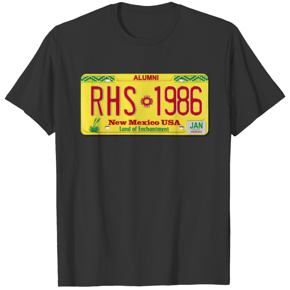 license plate 1986 T-shirt