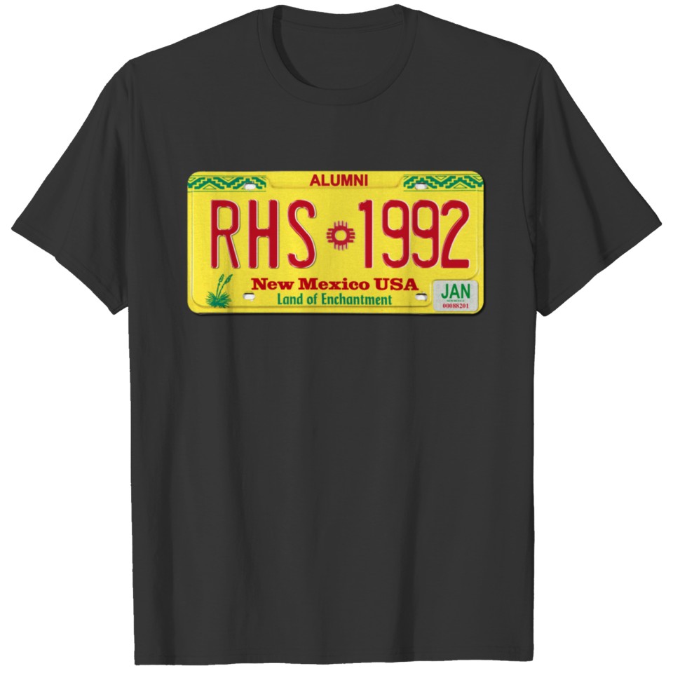 license plate 1992 T-shirt