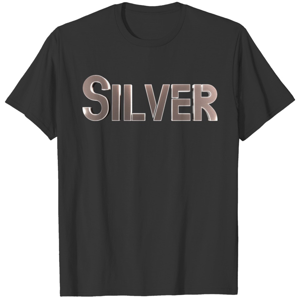 Silver Stylized Text T-shirt
