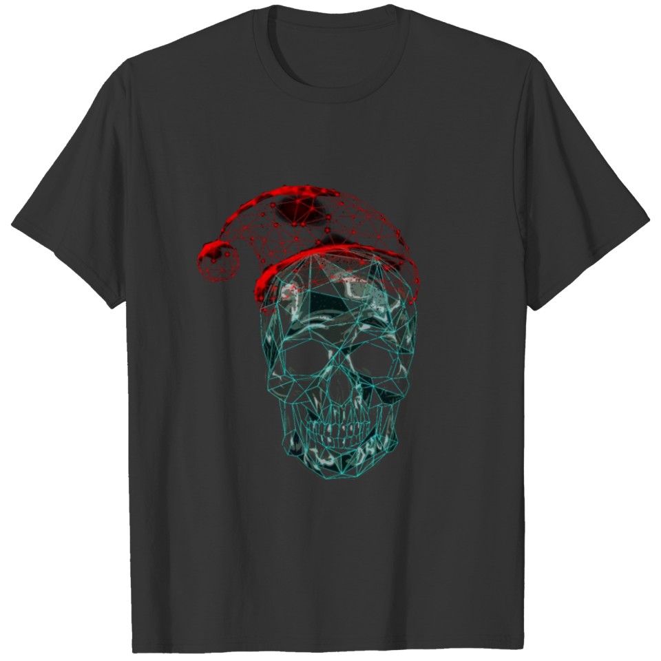 Skull Crystal Santa Claus Xmas Skeletons Christmas T-shirt