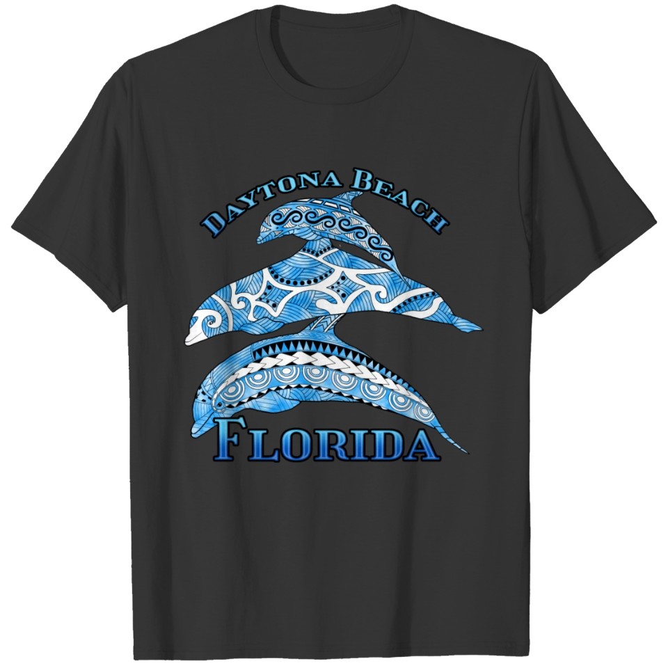 Daytona Beach Florida Vacation Tribal Dolphins T-shirt