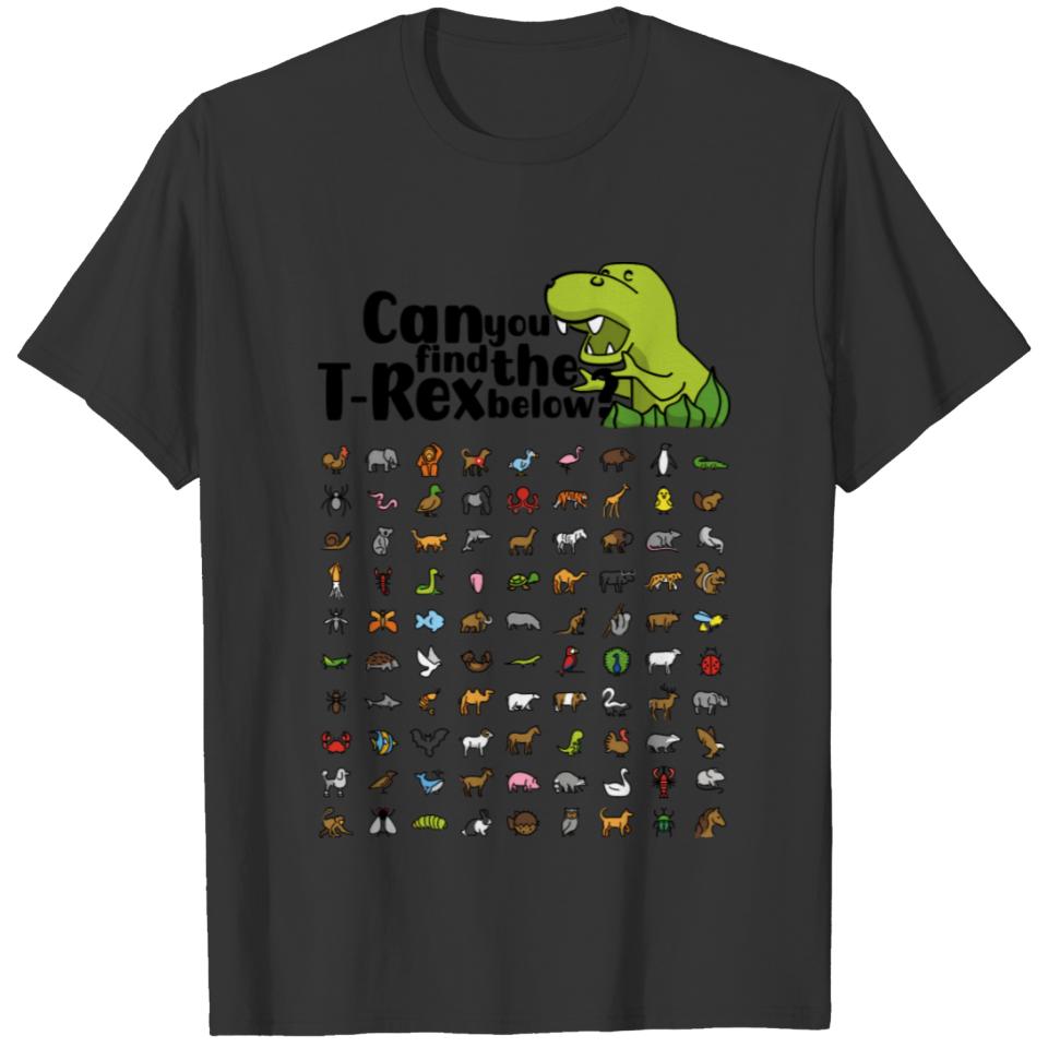 Can you find T-Rex below? T-shirt