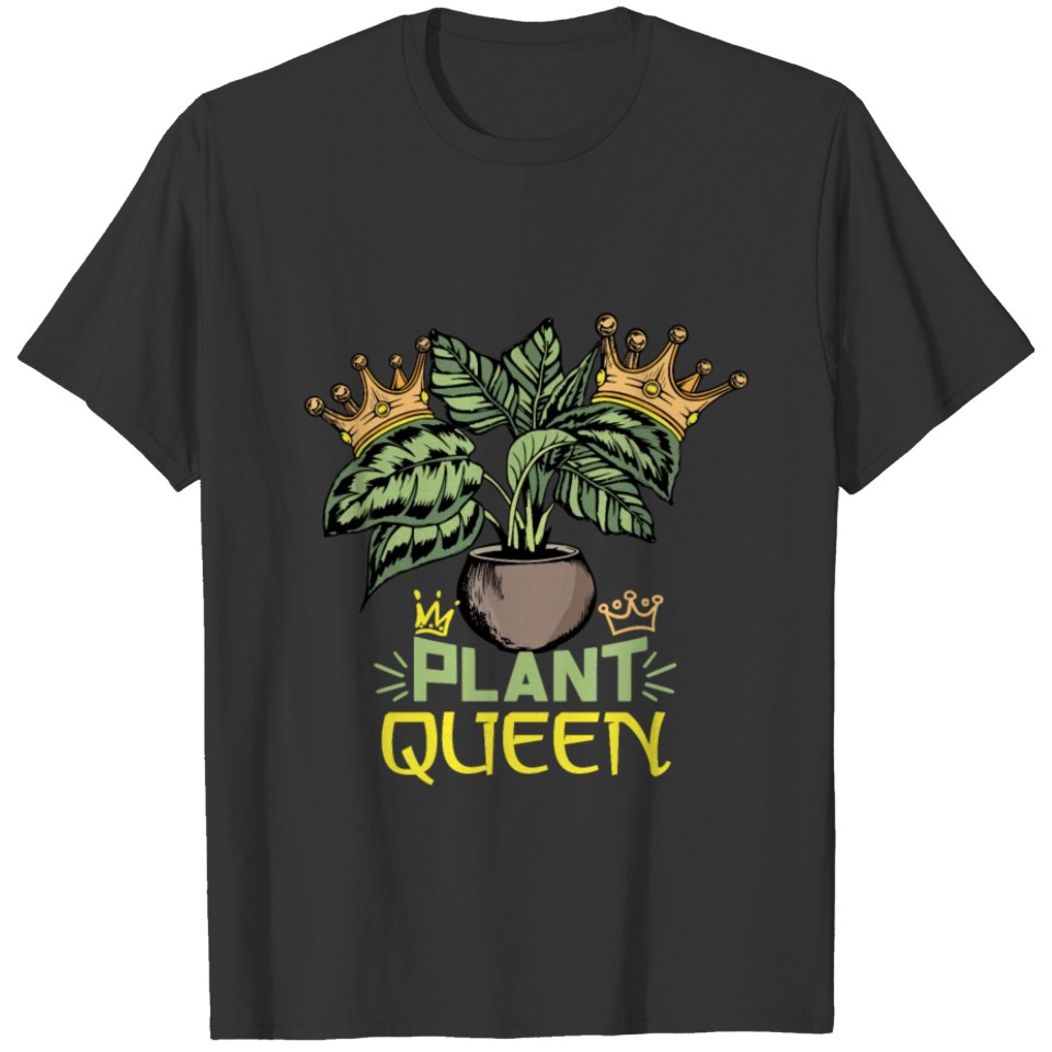 Plant Queen Plant Lover Women Florist Calathea T-shirt