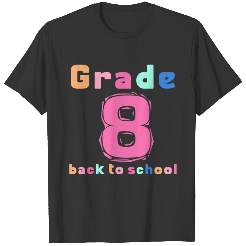 Eighth Grade Rainbow Girls Boys Teacher Cute 8th T Shirts
