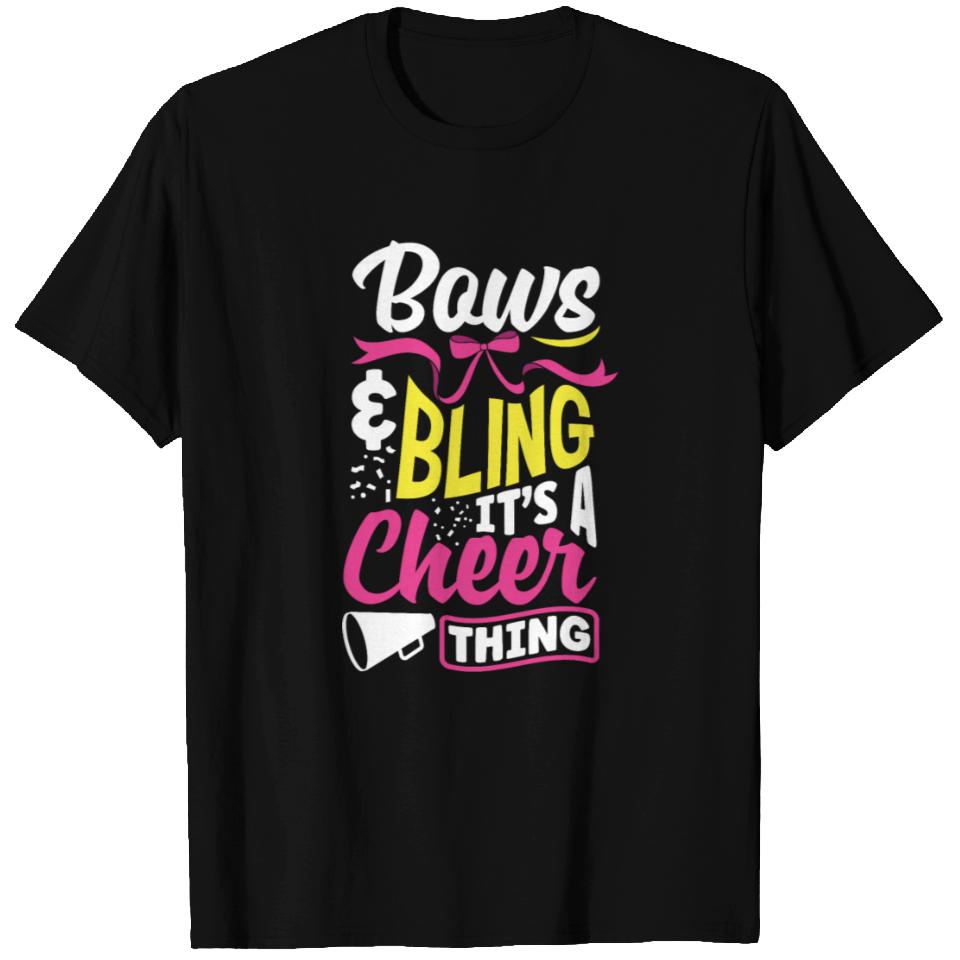 Bows Bling It's A Cheer Thing Cheerleading Cheerle T Shirts | ID ...