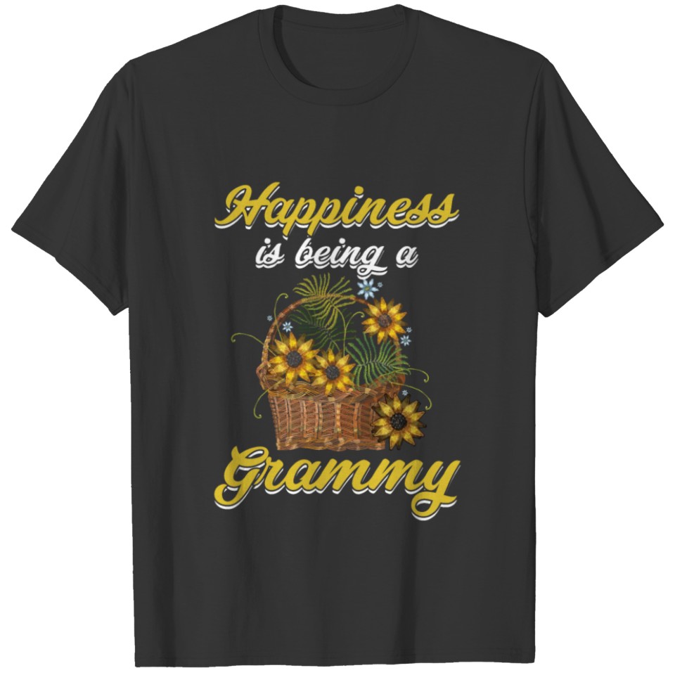Grandma Happiness Sunflower Grandmom Garden T Shirts